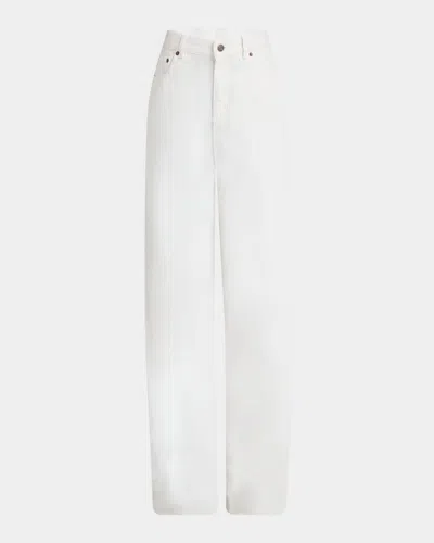 Chloé High-rise White Denim Wide-leg Palazzo Pants