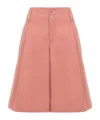 Chloé High-rise Wide-leg Bermuda Shorts In Cotton In Pink