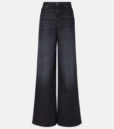 Chloé High-rise Wide-leg Jeans In Black
