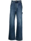 Chloé High-rise Wide-leg Jeans In Blau
