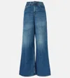 Chloé Rigid High-rise Wide-leg Jeans In Blue