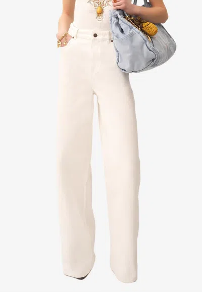 Chloé High-rise Wide-leg Jeans In White