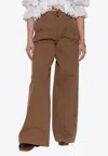 Chloé High-rise Wide-leg Pants In Brown