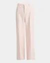 Chloé High-rise Wide-leg Suiting Trousers In Pink
