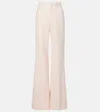 Chloé High-rise Wool Gabardine Flared Pants In Neutral