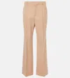 Chloé Linen Wide-leg Pants In Beige