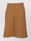 Chloé High Waist Bermuda Shorts With Wide Leg