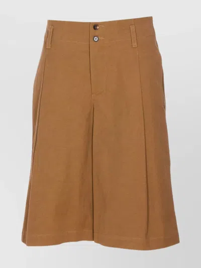 Chloé High Waist Bermuda Shorts With Wide Leg
