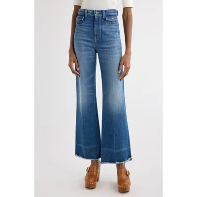 Chloé High Waist Flare Leg Jeans In Ocean Blue