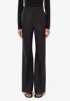 Chloé Broken-heel Low-rise Stretch-wool Pants In Black