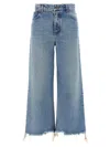 Chloé Frayed Hem Five-pocket Jeans With Belt Loops