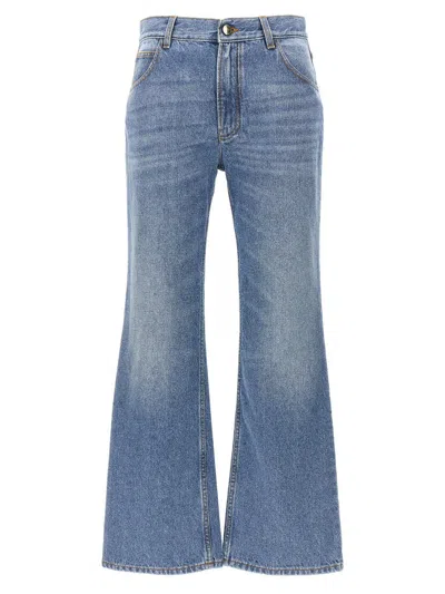 Chloé Mid-waisted Bootcut Jeans In Blue