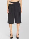 Chloé Bermuda Shorts With Double Belt In Black