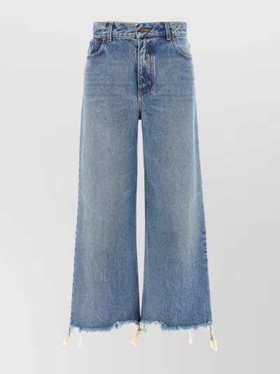 CHLOÉ HIGH WAIST WIDE LEG JEANS