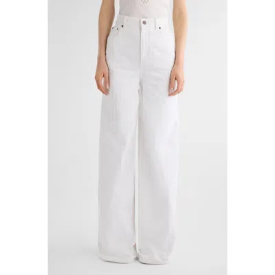 Chloé High Waist Wide Leg Jeans In White
