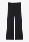 Chloé High-waist Wool Tailored Pants In Blue