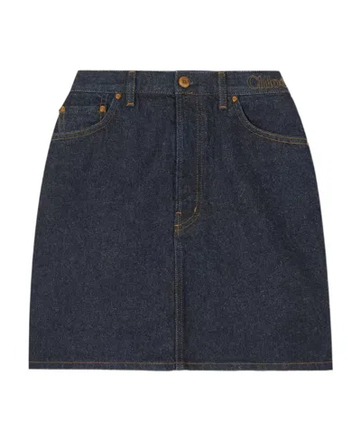 Chloé High-waisted A-line Skirt In Black