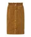 Chloé High-waisted Corduroy Skirt In Brown