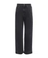 Chloé High-waisted Cropped Jeans In Black
