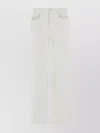 Chloé High-waisted Denim Trousers Wide Leg Cut In Neutral