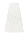 Chloé High-waisted Embroidered-design Skirt In White