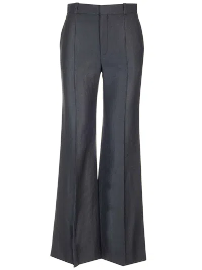Chloé High-waisted Flare Trousers In Black