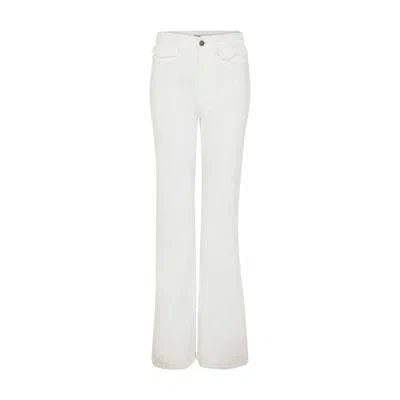 Chloé High-waisted Flared Denim Jeans In White