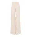 Chloé High-rise Wool Gabardine Flared Pants In Neutral