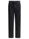 Chloé Straight Leg Five-pocket Trousers With Belt Loops In Black