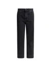Chloé Straight Leg Five-pocket Trousers With Belt Loops In Blue