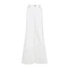 Chloé High-waisted Wide-leg Denim With Design In White