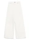Chloé High-waisted Wide-leg Pants With Five-pocket Styling In White