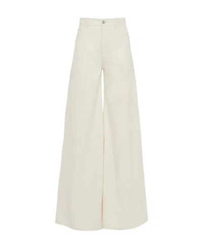 Chloé High Waisted Wide-leg Trousers In White