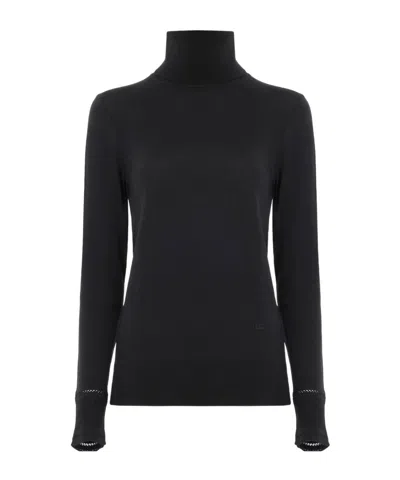 Chloé High-neck Long-sleeved Knitwear In Black