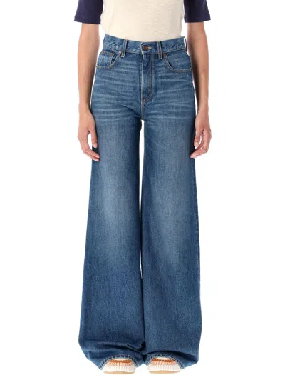 Chloé High-rise Denim Pants For Women - Size 26 In Blue
