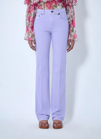 Chloé High-rise Flared Denim Trousers In Purple