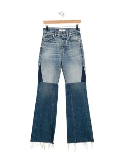 Pre-owned Chloé High-rise Flared Jeans In Blue