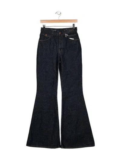 Pre-owned Chloé High-rise Flared Jeans In Blue