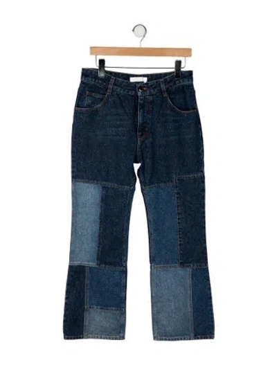 Pre-owned Chloé High-rise Flared Jeans In Blue