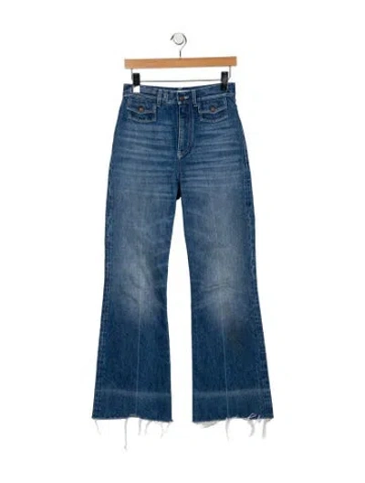 Pre-owned Chloé High-rise Flared Jeans In Blue