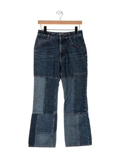 Pre-owned Chloé High-rise Flared Jeans In Blue