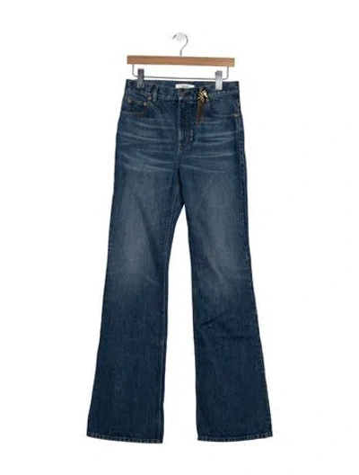 Pre-owned Chloé High-rise Flared Jeans In Blue