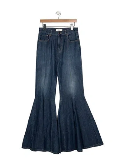 Pre-owned Chloé High-rise Flared Jeans In Blue