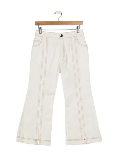 Pre-owned Chloé High-rise Flared Jeans In Neutral