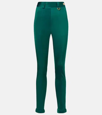 Chloé High-rise Jersey Slim Pants In Green