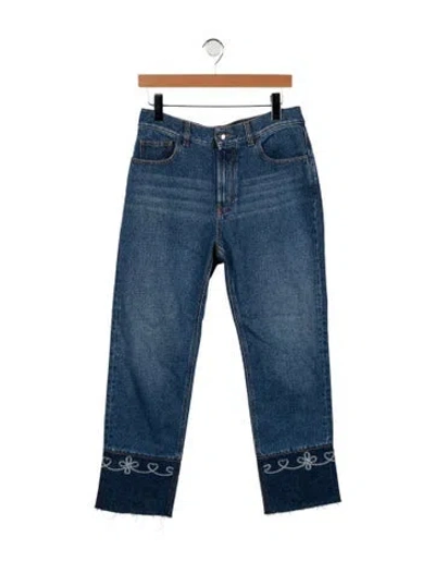 Pre-owned Chloé High-rise Straight Leg Jeans In Blue