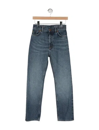 Pre-owned Chloé High-rise Straight Leg Jeans In Blue