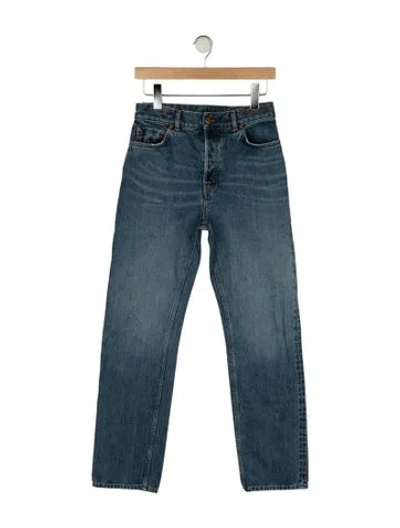 Pre-owned Chloé High-rise Straight Leg Jeans In Blue