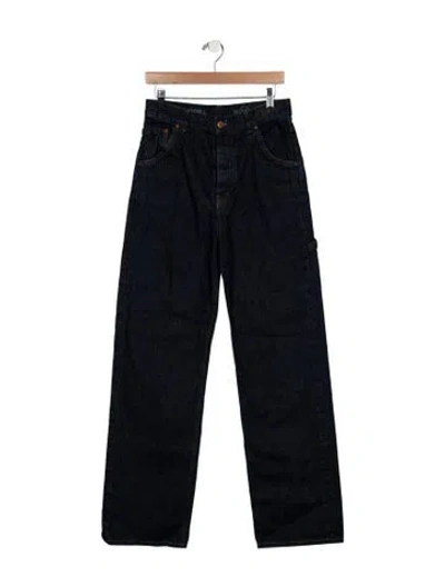 Pre-owned Chloé High-rise Straight Leg Jeans In Blue