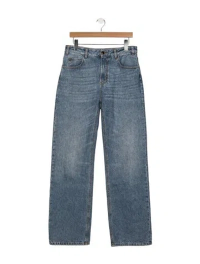 Pre-owned Chloé High-rise Straight Leg Jeans In Blue